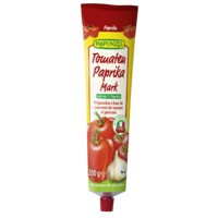 Préparation à base de concentré de tomates et poivrons, en tube